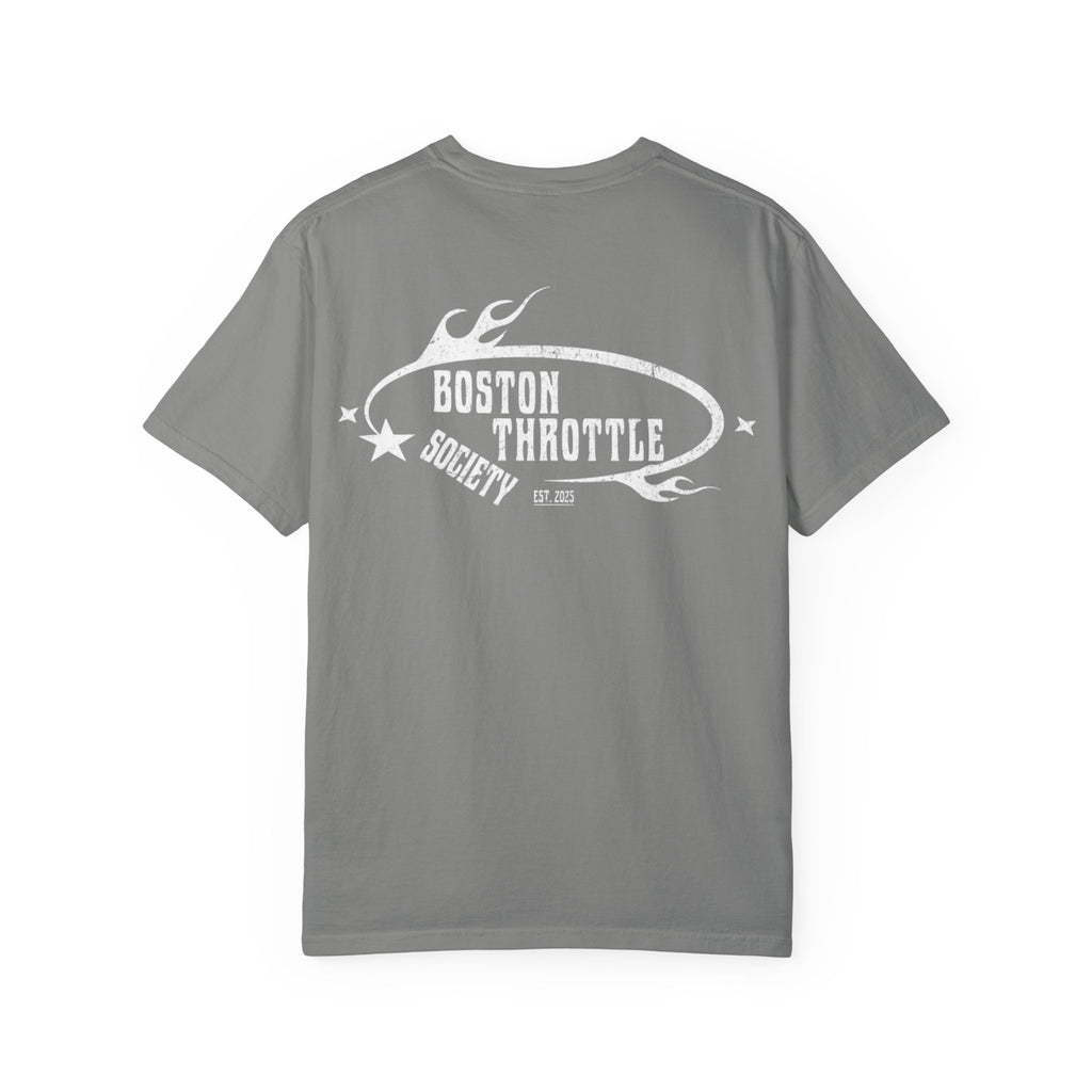 Vintage Oval Logo T-Shirt — Garment-Dyed Casual Tee