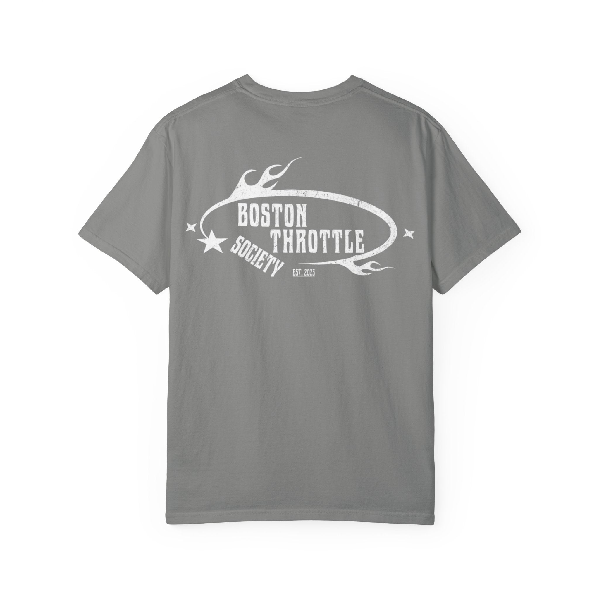 Vintage Oval Logo T-Shirt — Garment-Dyed Casual Tee