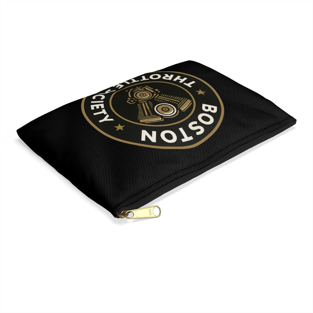 Boston Throttle Society Accessory Pouch | Motorcycle Engine Logo