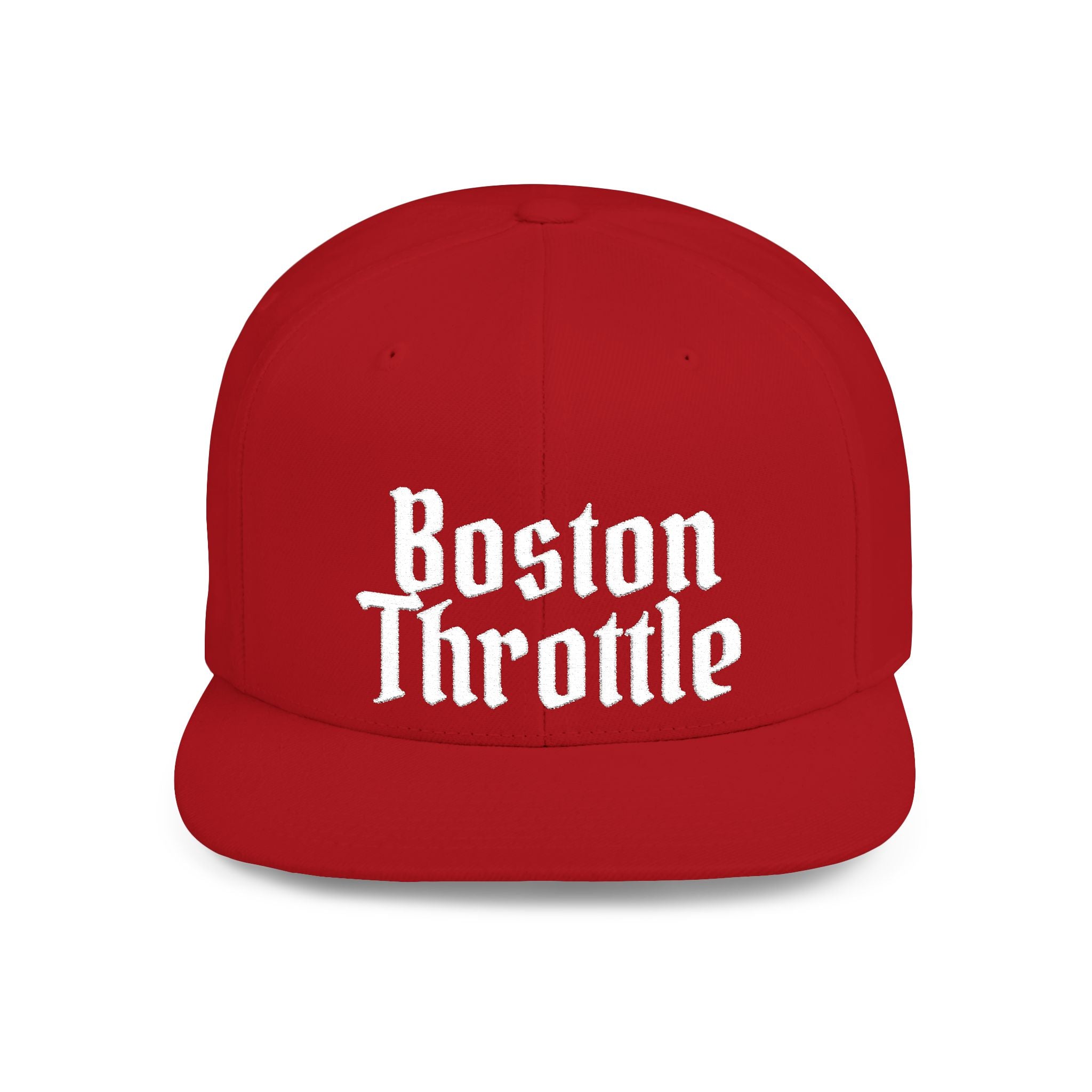 Boston Throttle Flat Bill Snapback Hat
