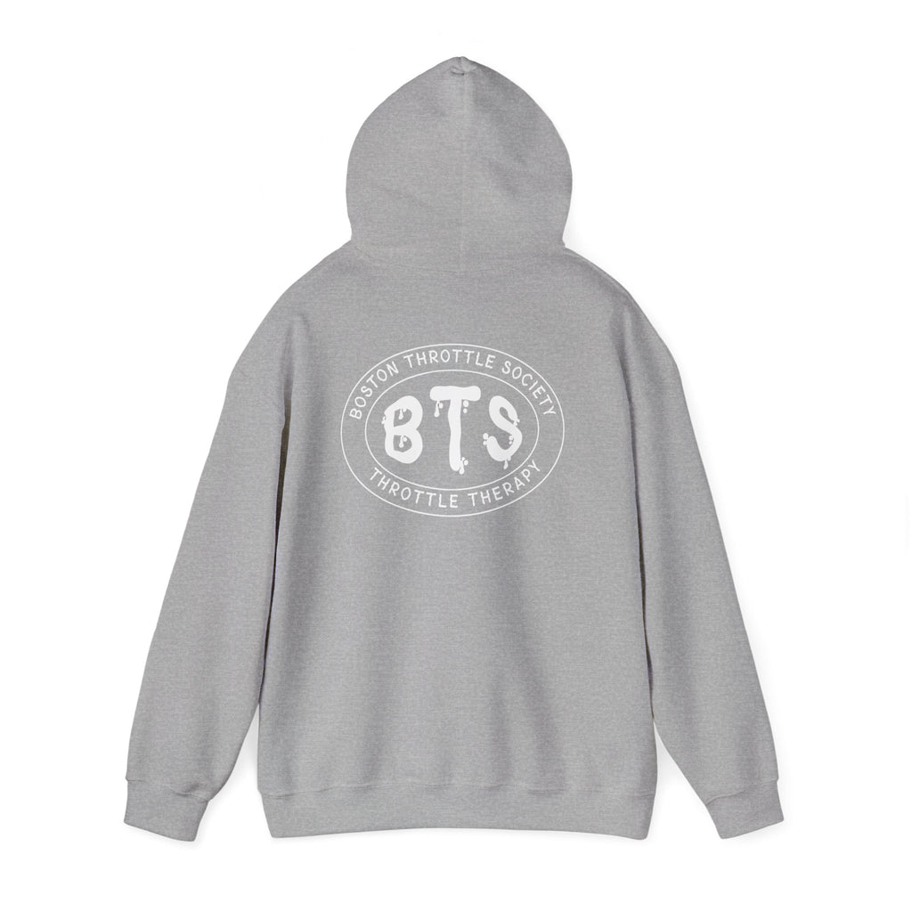 BTS Boston Throttle Society logo Hoodie | Motorcycle Club Graphic Pullover
