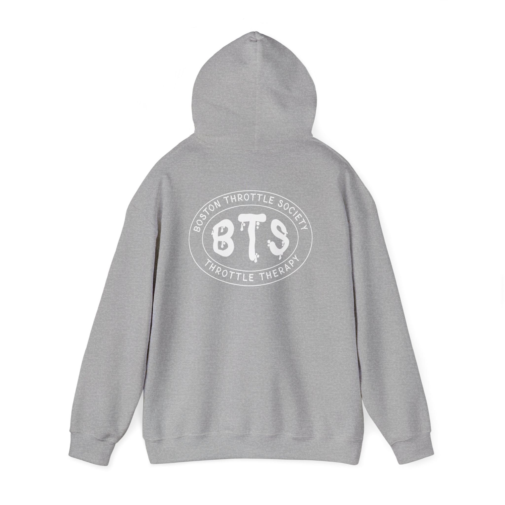 BTS Boston Throttle Society logo Hoodie | Motorcycle Club Graphic Pullover