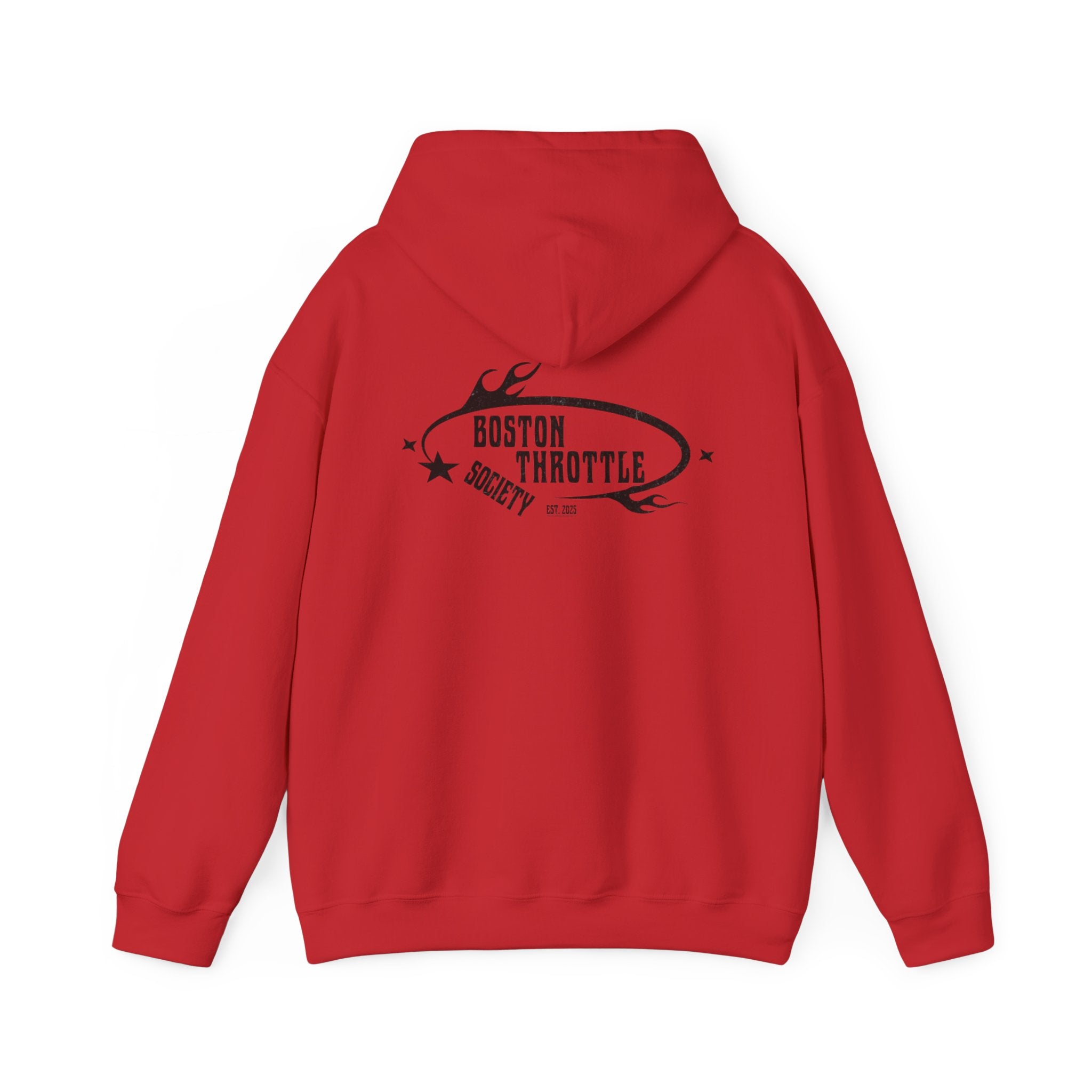 Boston Throttle Society Hoodie — Vintage Motorcycle Club Pullover