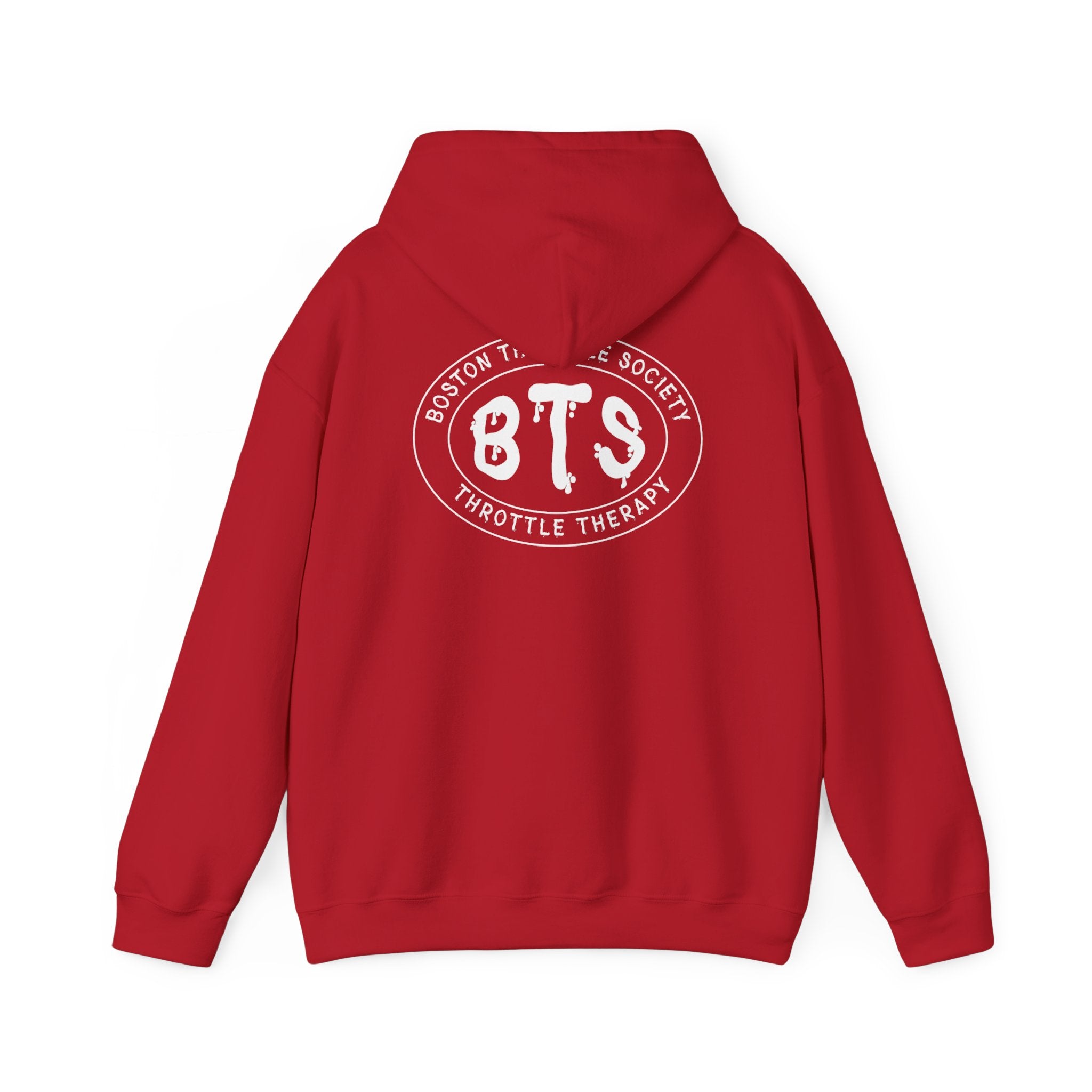 BTS Boston Throttle Society logo Hoodie | Motorcycle Club Graphic Pullover