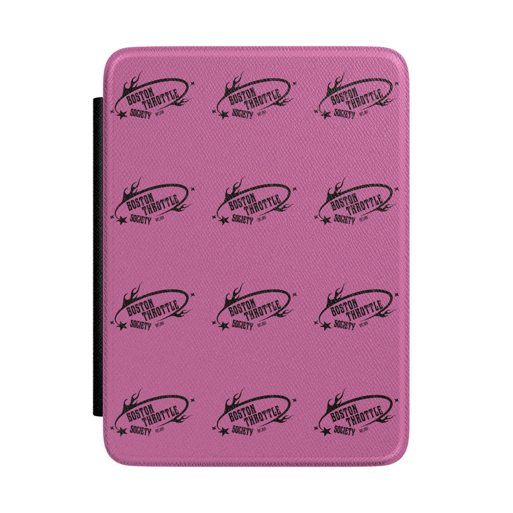 Pink 'Book Butterfly Society' Kindle Case — Patterned E-Reader Cover for Book Lovers