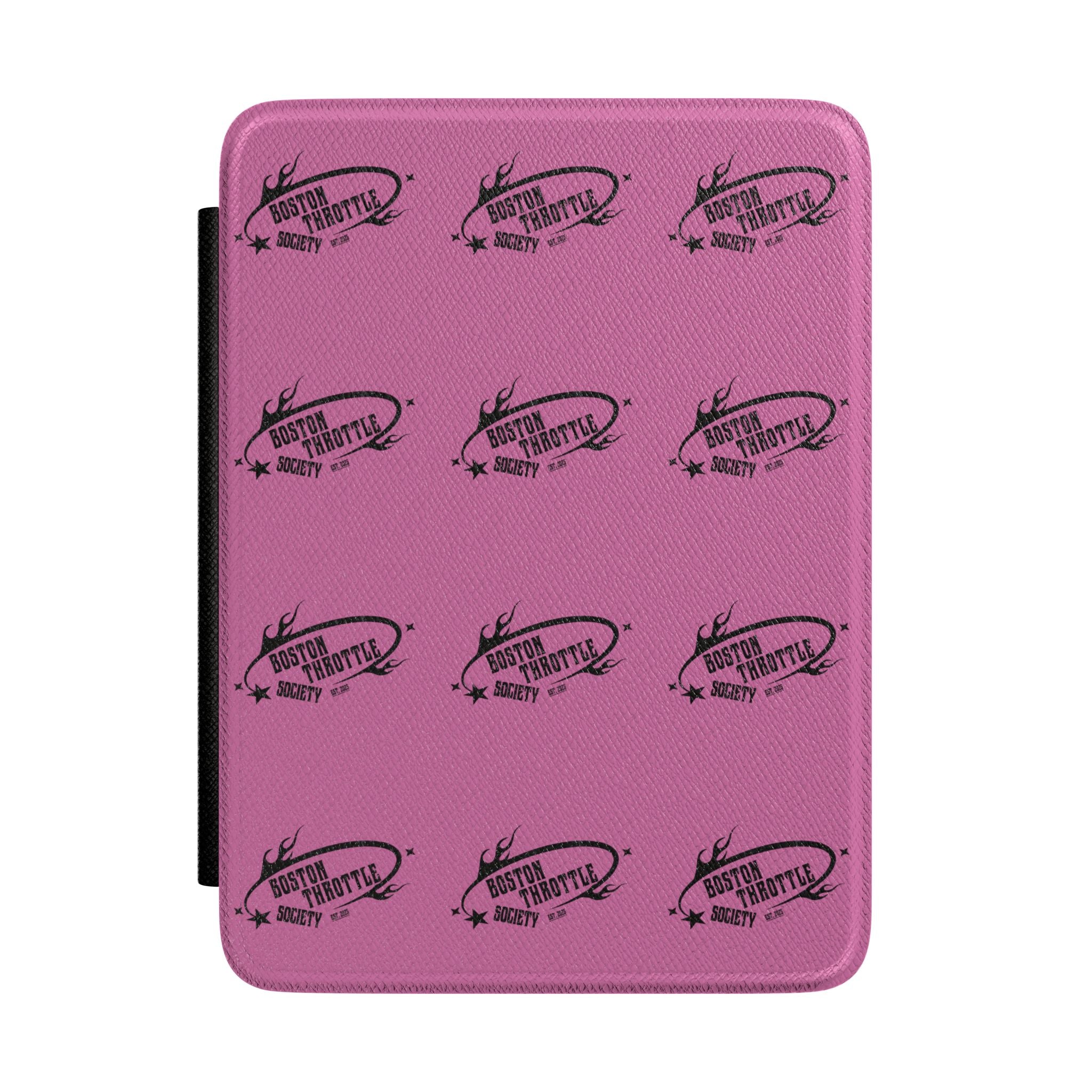 Pink 'Book Butterfly Society' Kindle Case — Patterned E-Reader Cover for Book Lovers