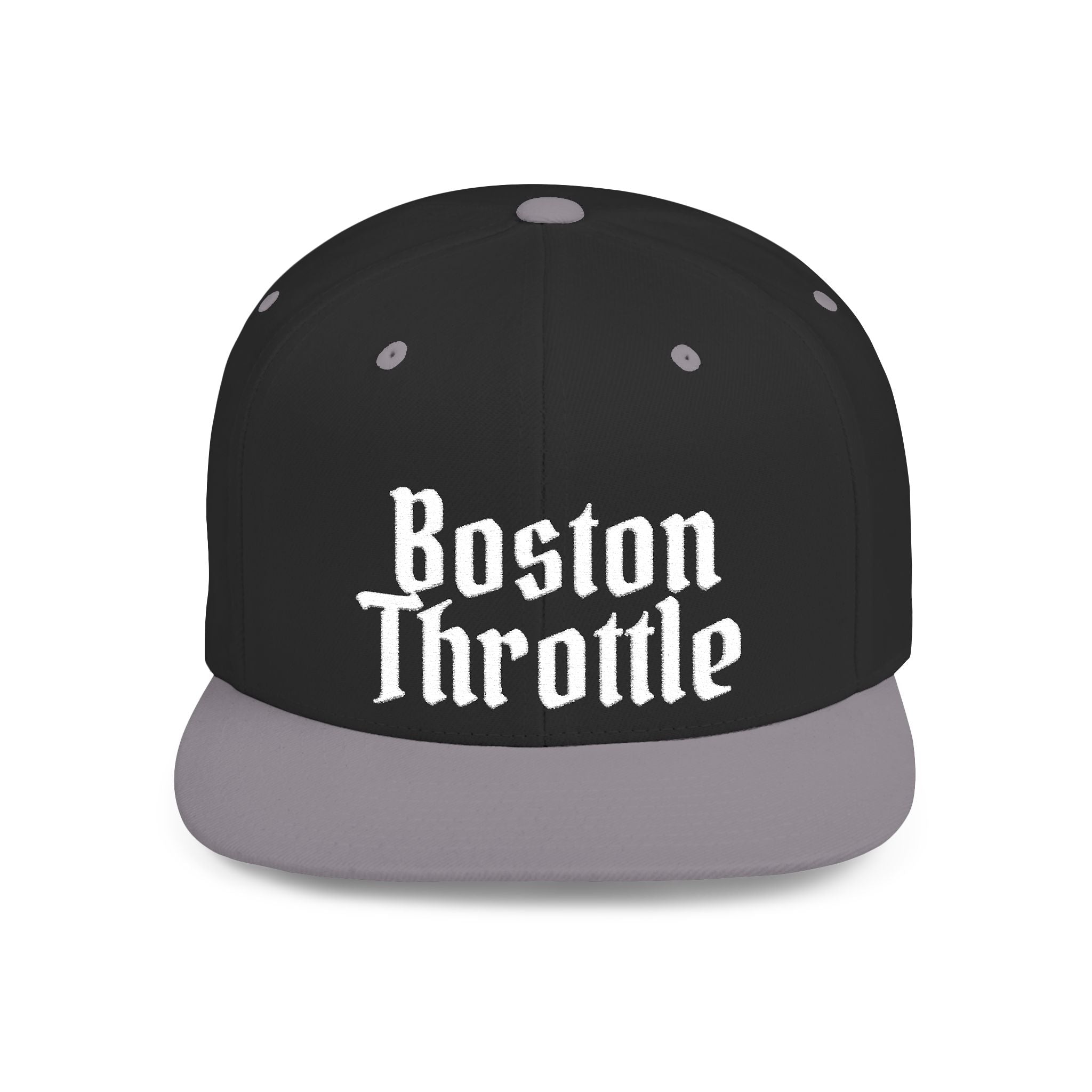 Boston Throttle Flat Bill Snapback Hat