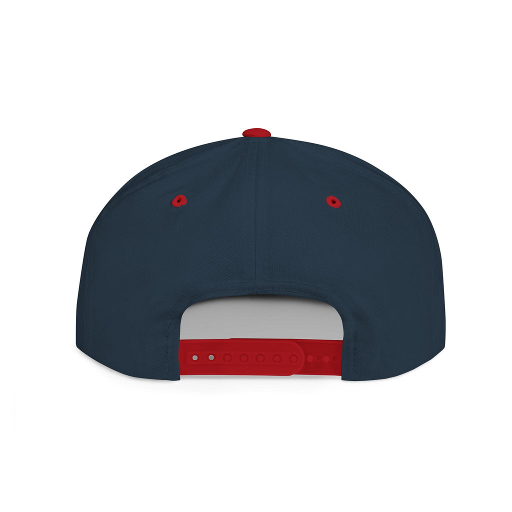 Boston Throttle Flat Bill Snapback Hat — Vintage Motorcycle Racing Cap