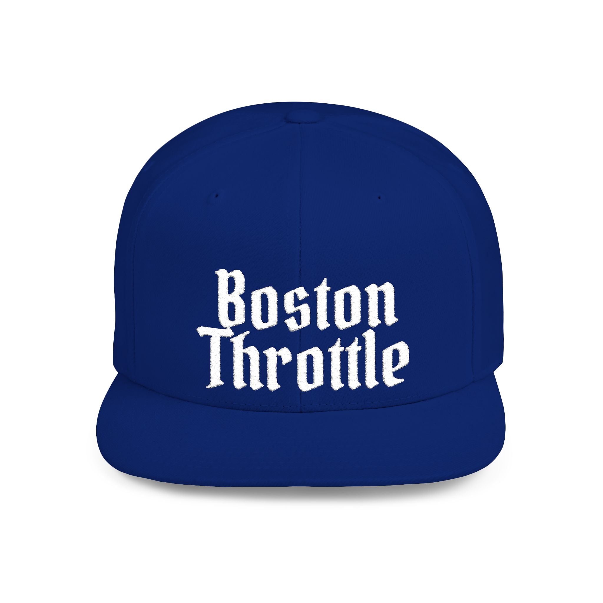 Boston Throttle Flat Bill Snapback Hat