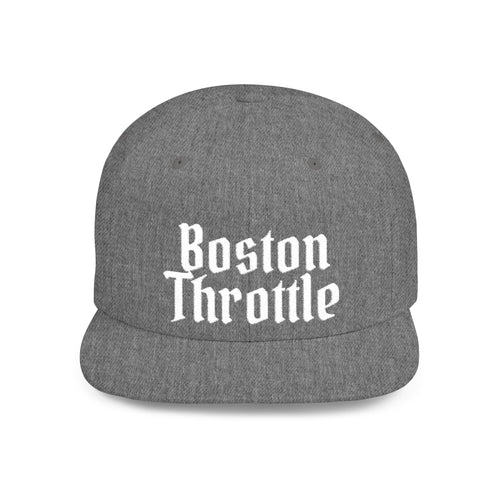 Boston Throttle Flat Bill Snapback Hat
