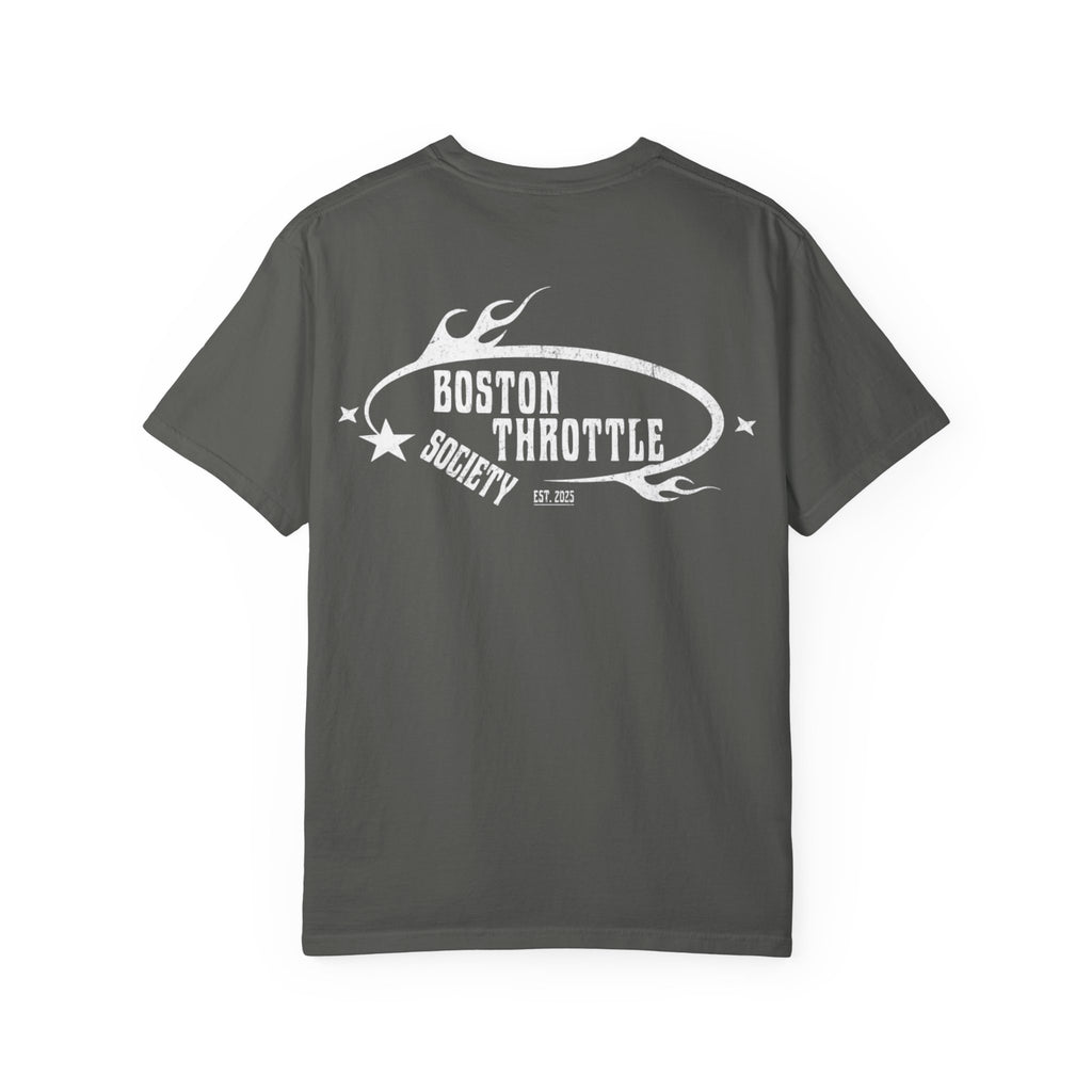 Vintage Oval Logo T-Shirt — Garment-Dyed Casual Tee