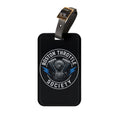 Boston Throttle Society Luggage Tag | Motorcycle Engine Logo