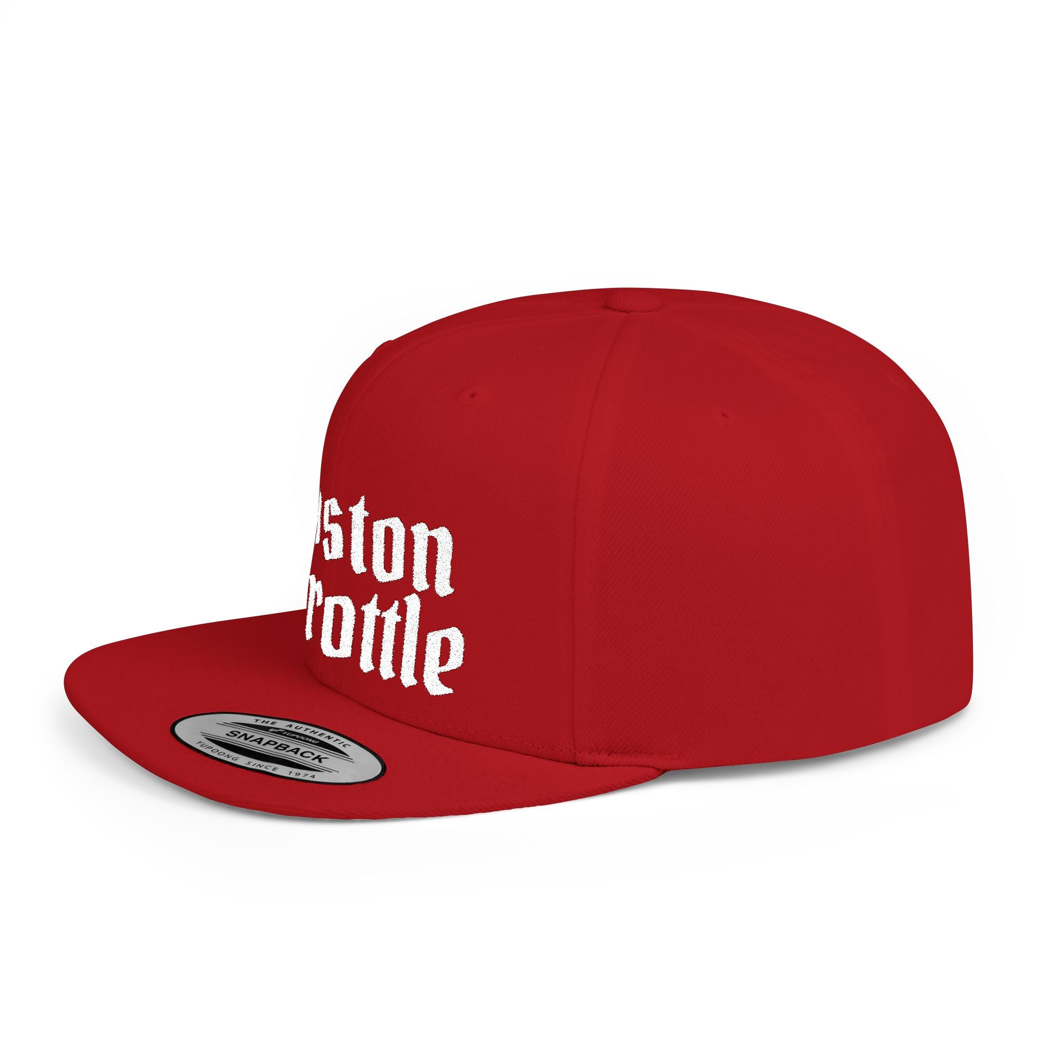 Boston Throttle Flat Bill Snapback Hat