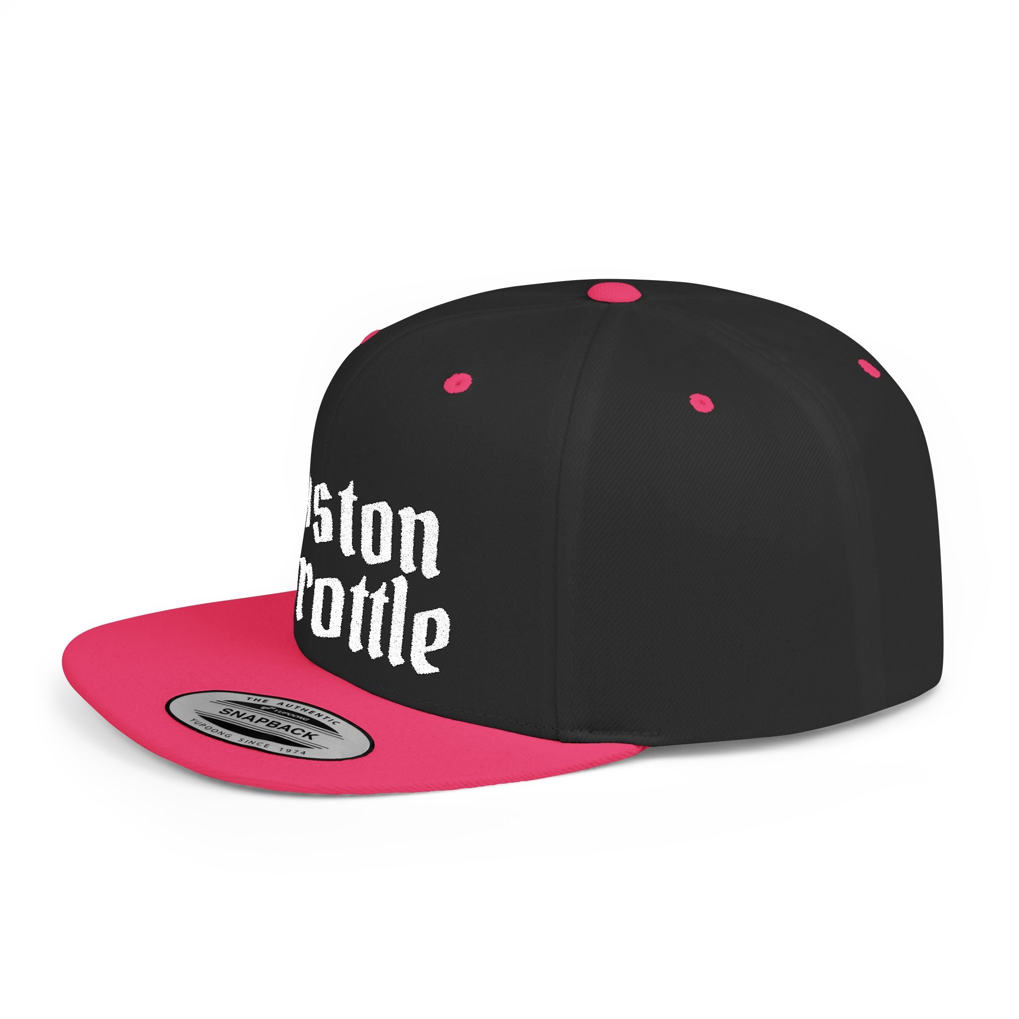Boston Throttle Flat Bill Snapback Hat