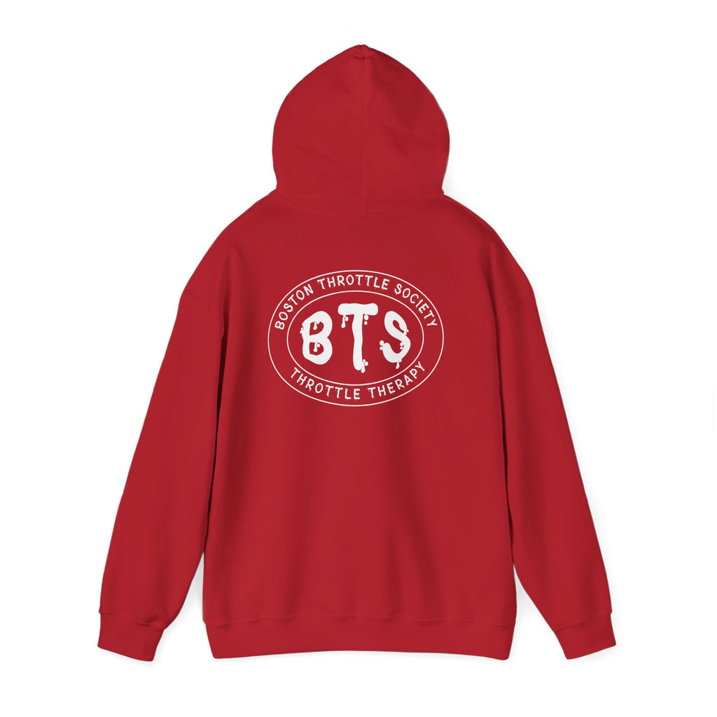 BTS Boston Throttle Society logo Hoodie | Motorcycle Club Graphic Pullover