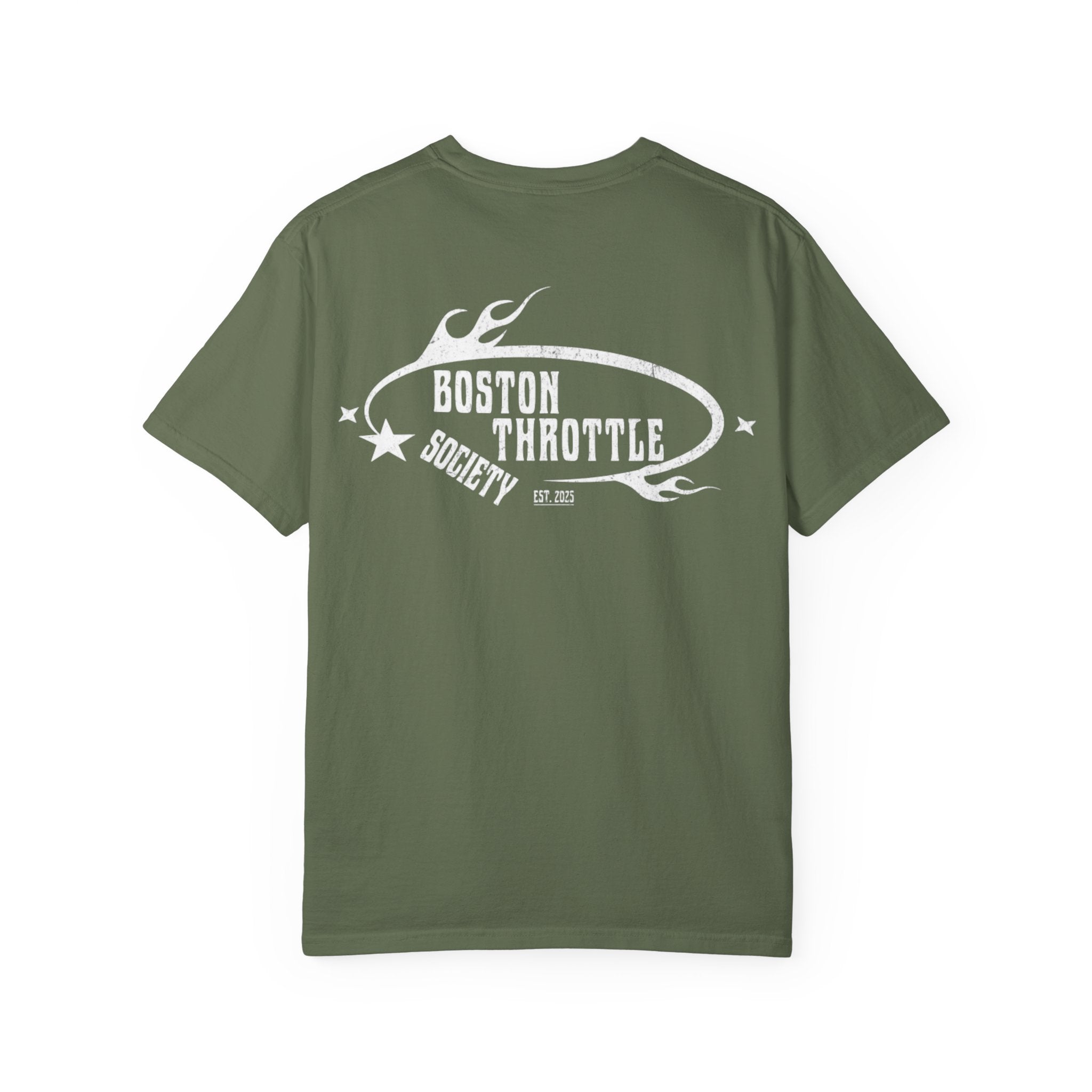 Vintage Oval Logo T-Shirt — Garment-Dyed Casual Tee