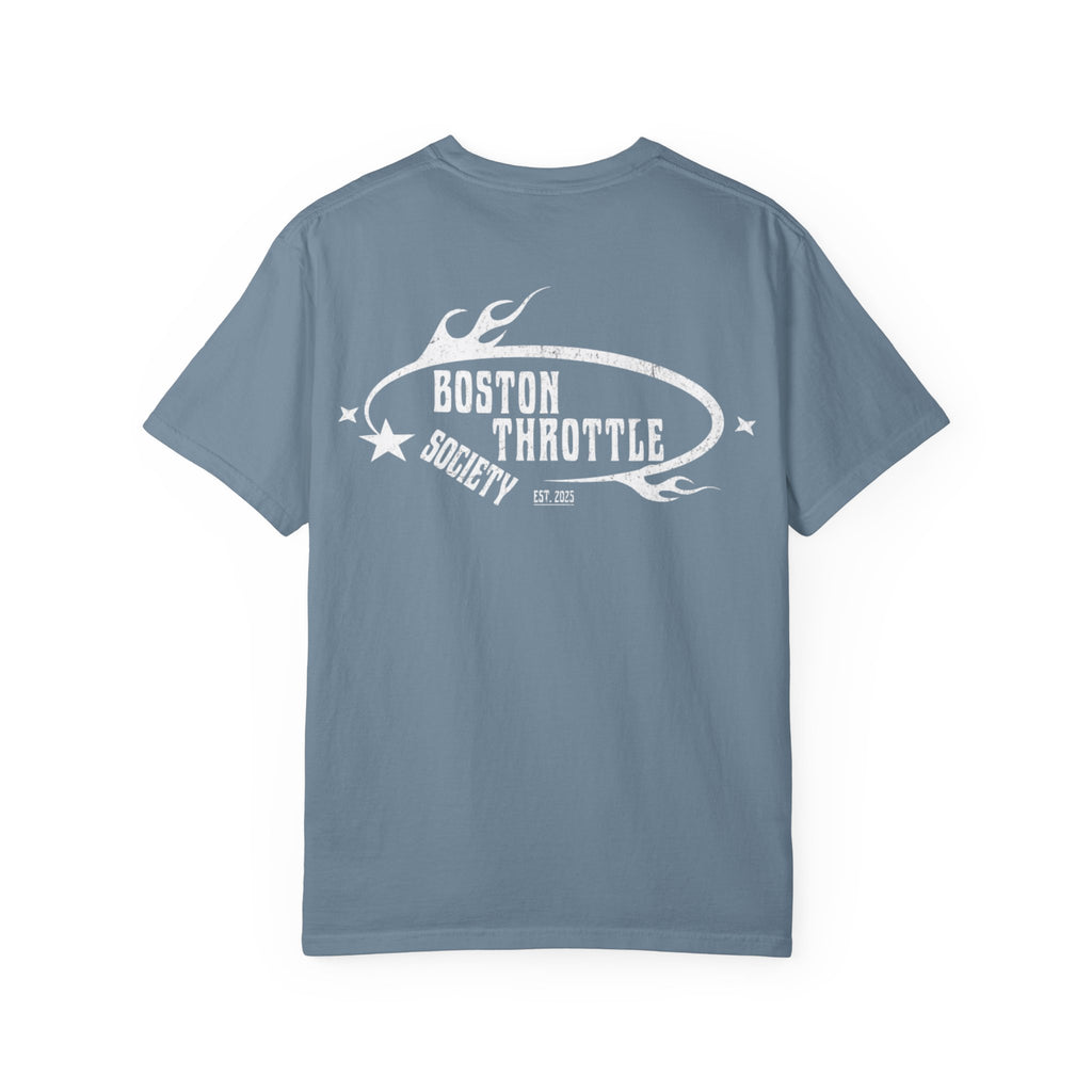 Vintage Oval Logo T-Shirt — Garment-Dyed Casual Tee