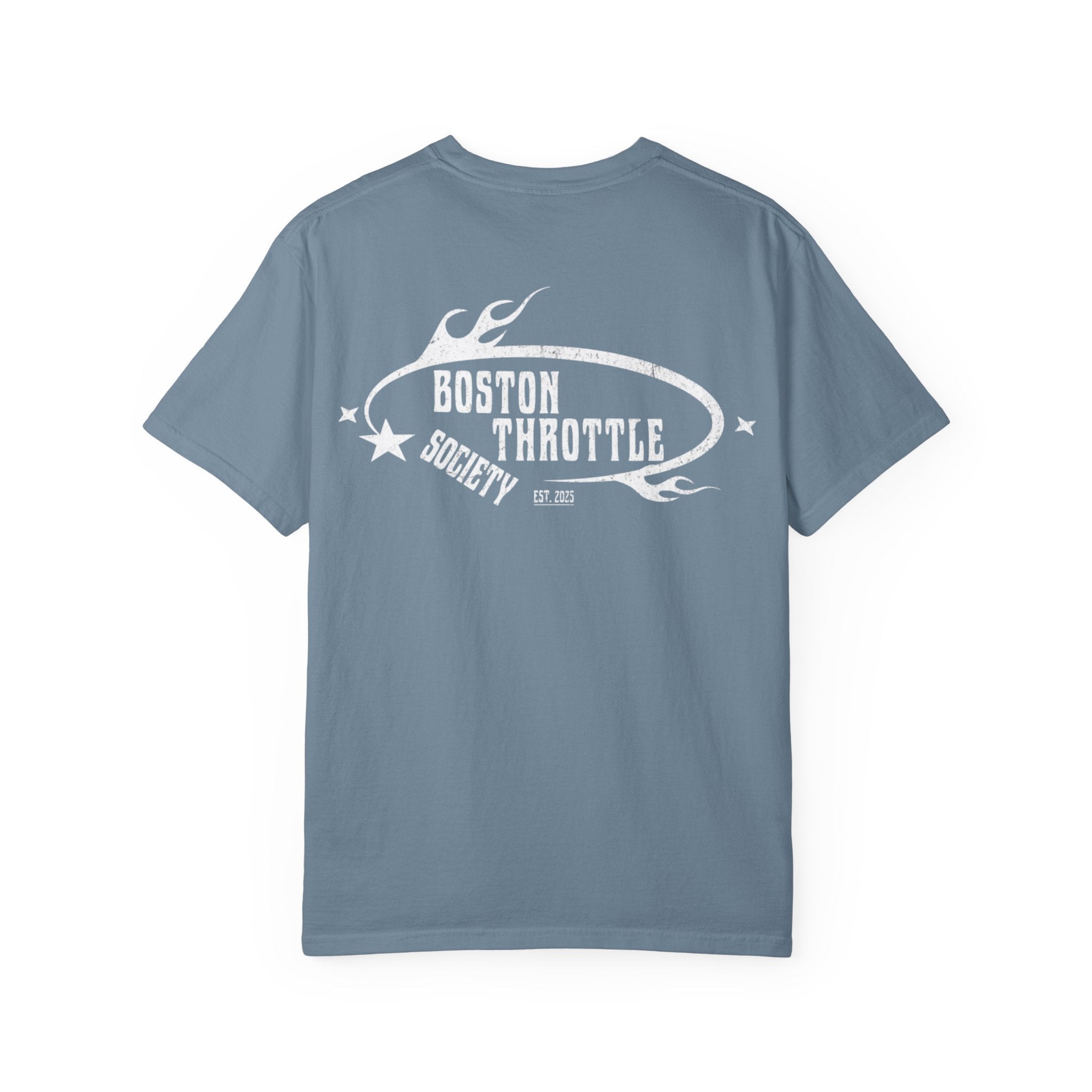 Vintage Oval Logo T-Shirt — Garment-Dyed Casual Tee