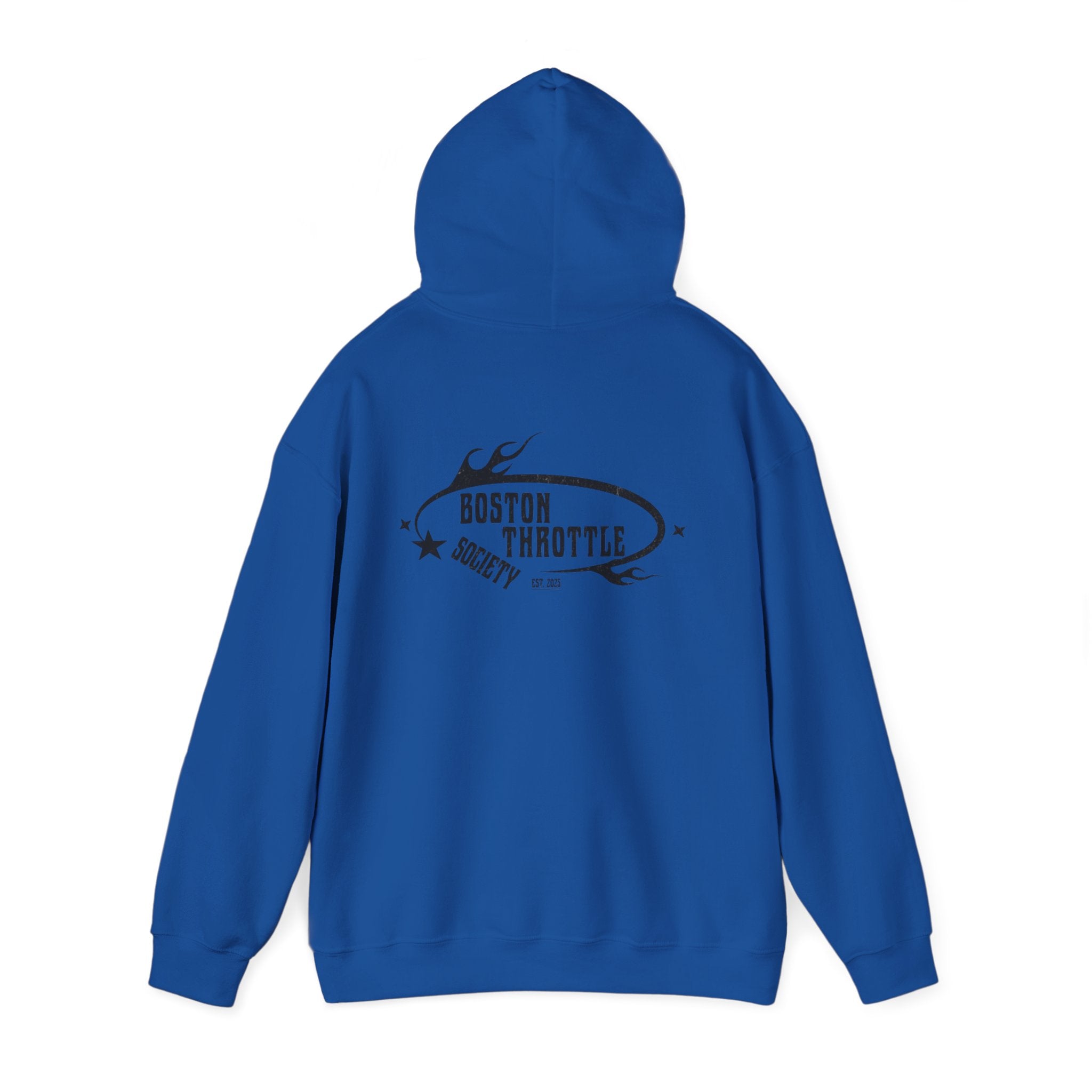 Boston Throttle Society Hoodie — Vintage Motorcycle Club Pullover