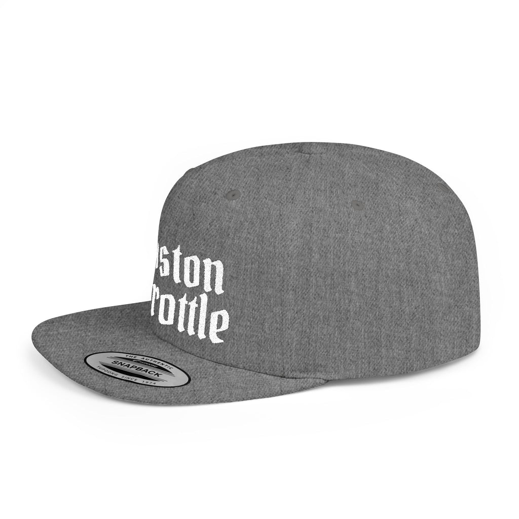 Boston Throttle Flat Bill Snapback Hat