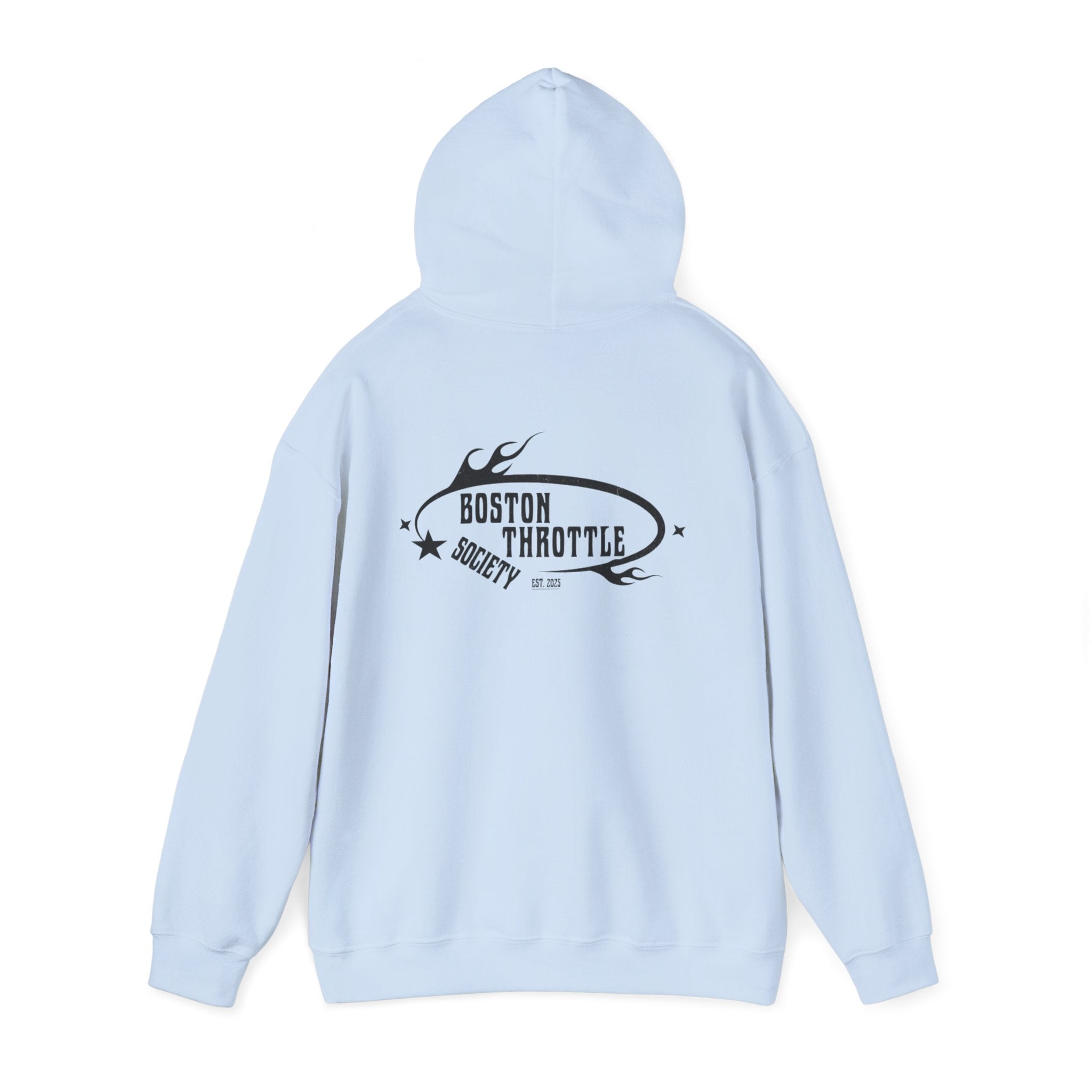 Boston Throttle Society Hoodie — Vintage Motorcycle Club Pullover
