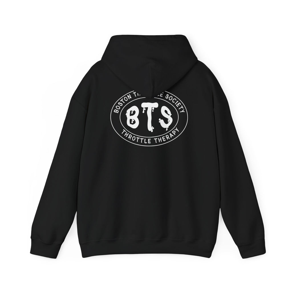 BTS Boston Throttle Society logo Hoodie | Motorcycle Club Graphic Pullover