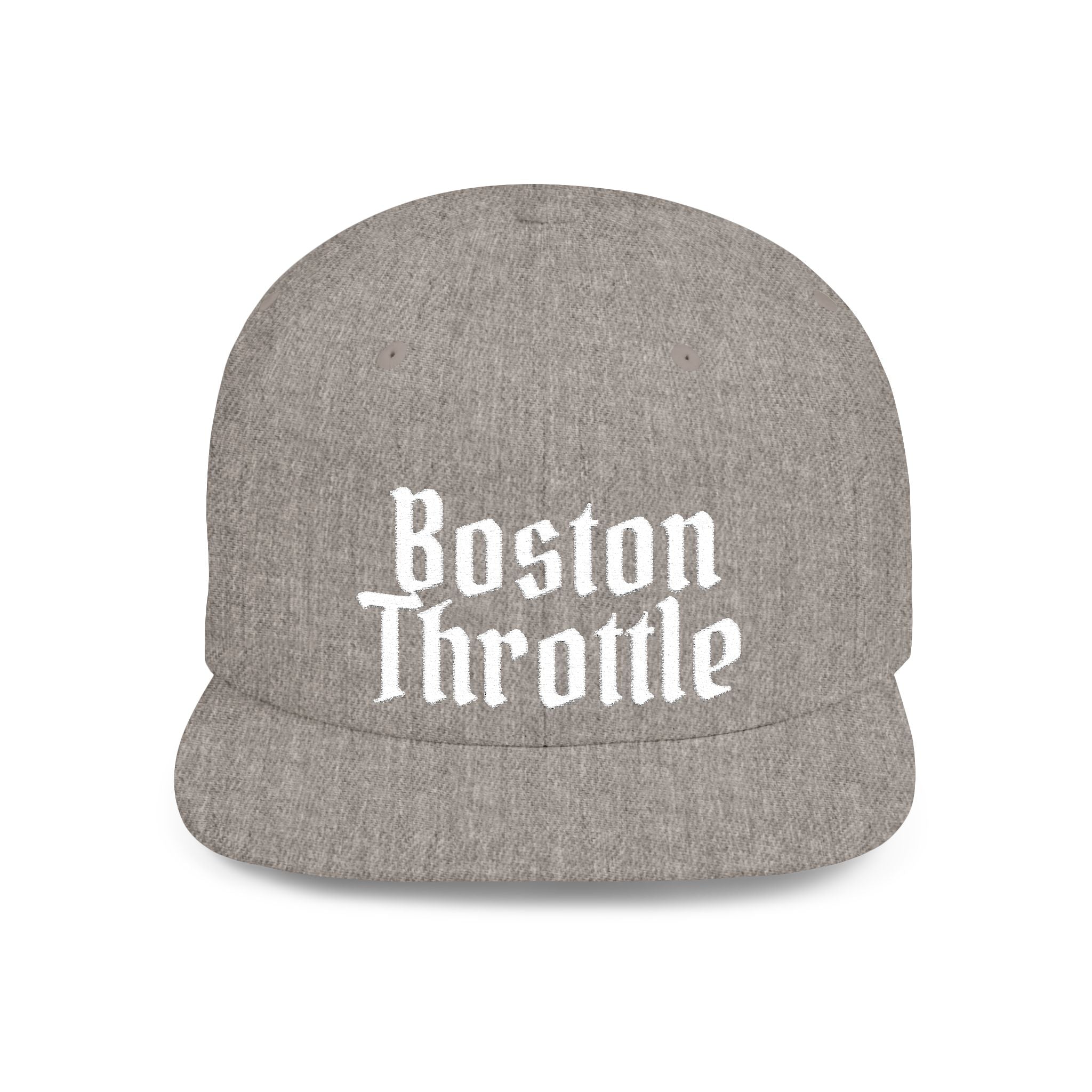 Boston Throttle Flat Bill Snapback Hat