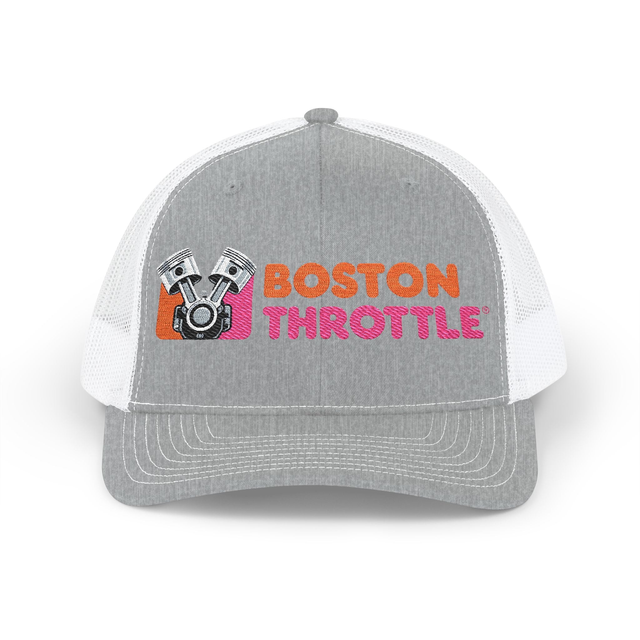 Boston Throttle Embroidered Trucker Hat