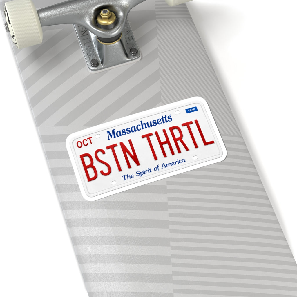 License Plate Sticker — “BSTN THRTL”
