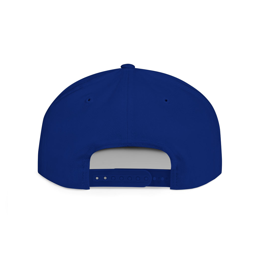 Boston Throttle Flat Bill Snapback Hat — Vintage Motorcycle Racing Cap
