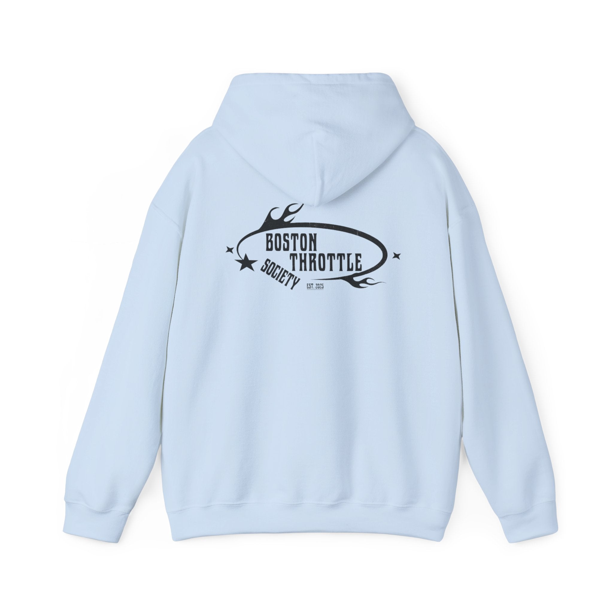 Boston Throttle Society Hoodie — Vintage Motorcycle Club Pullover