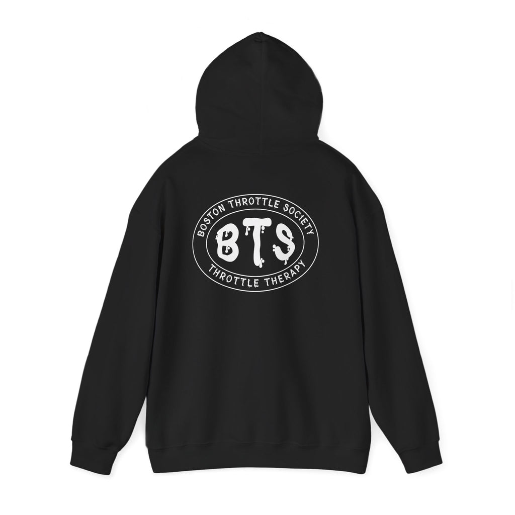 BTS Boston Throttle Society logo Hoodie | Motorcycle Club Graphic Pullover