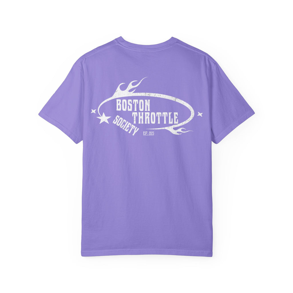 Vintage Oval Logo T-Shirt — Garment-Dyed Casual Tee