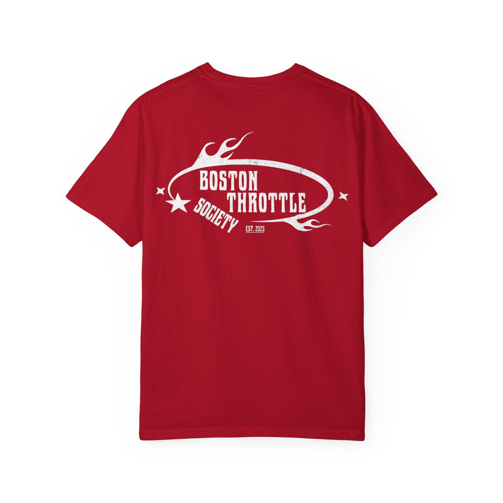 Vintage Oval Logo T-Shirt — Garment-Dyed Casual Tee