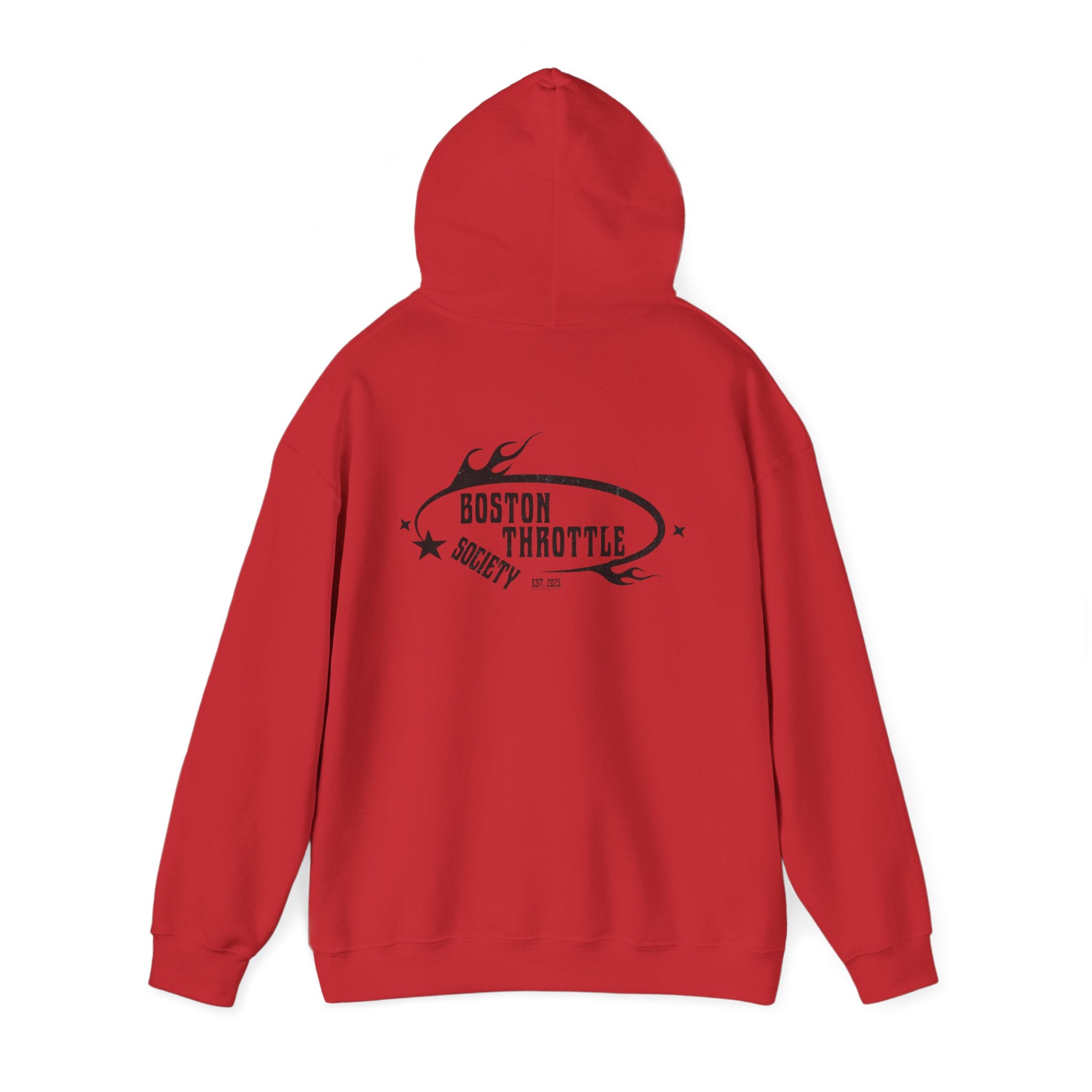 Boston Throttle Society Hoodie — Vintage Motorcycle Club Pullover