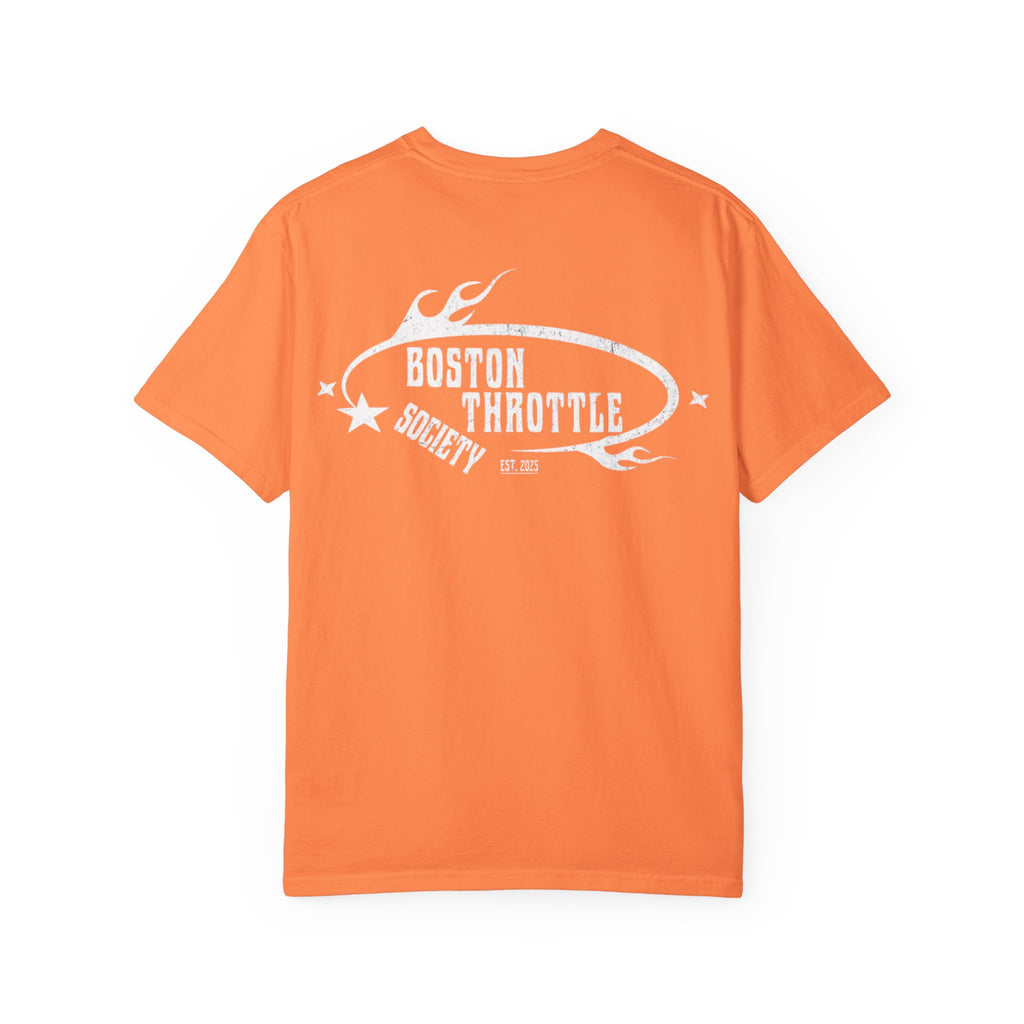 Vintage Oval Logo T-Shirt — Garment-Dyed Casual Tee