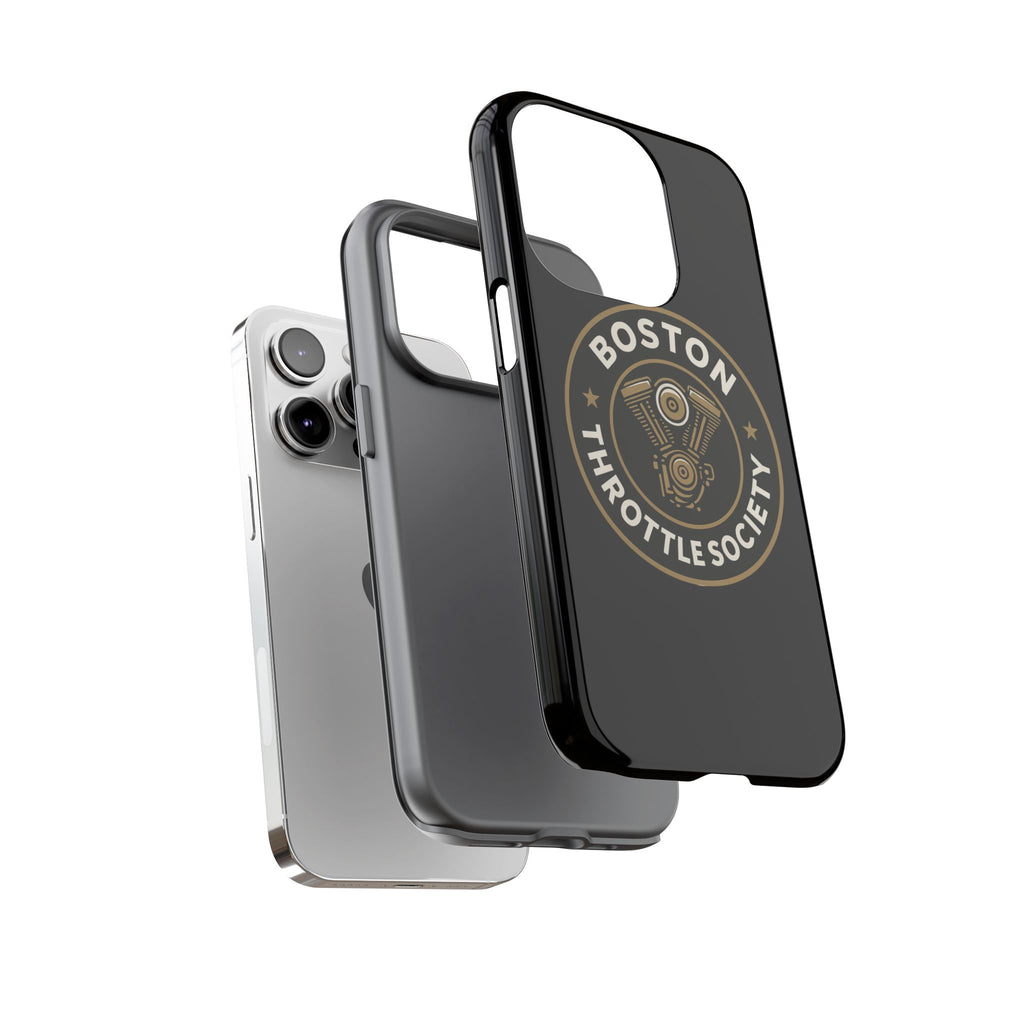 Boston Throttle Society phone case | motorcycle engine emblem