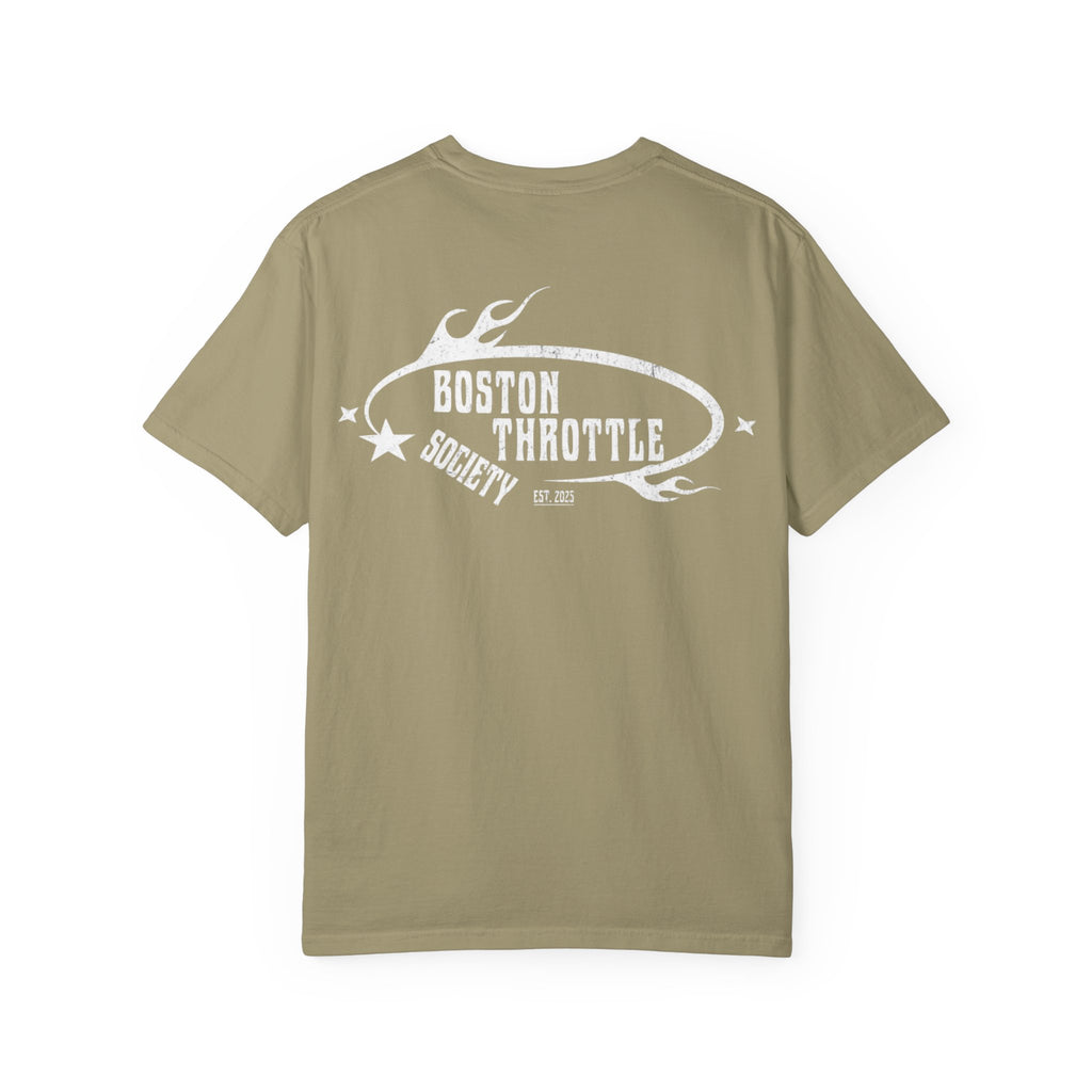 Vintage Oval Logo T-Shirt — Garment-Dyed Casual Tee