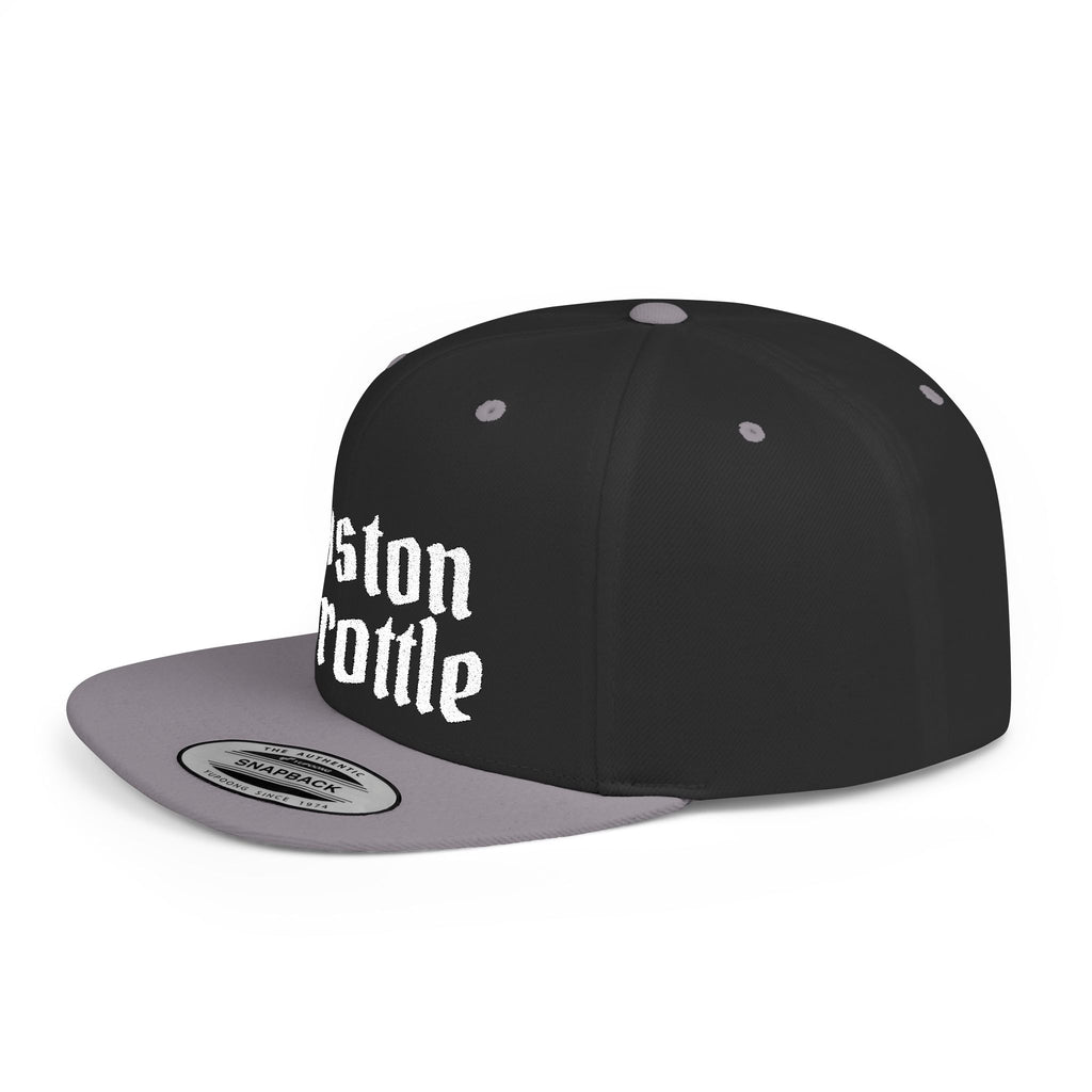 Boston Throttle Flat Bill Snapback Hat