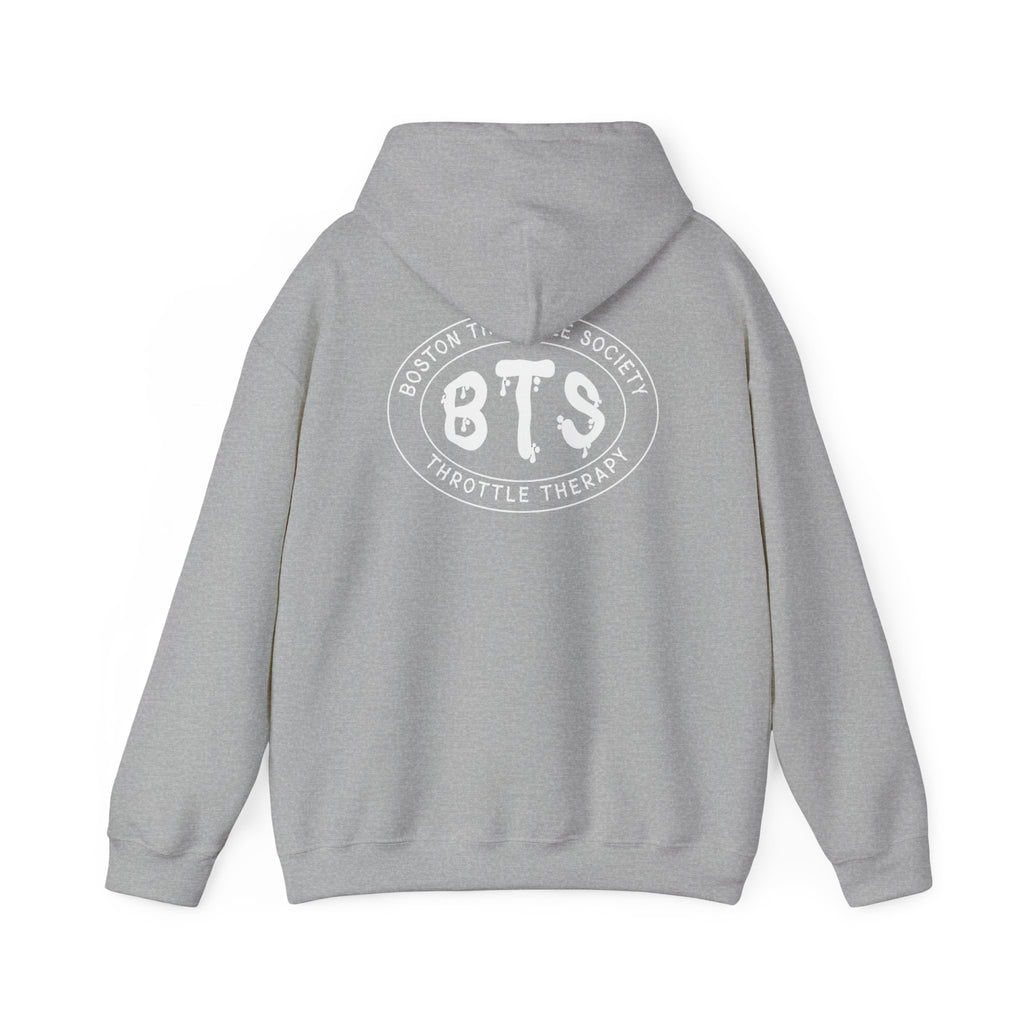 BTS Boston Throttle Society logo Hoodie | Motorcycle Club Graphic Pullover