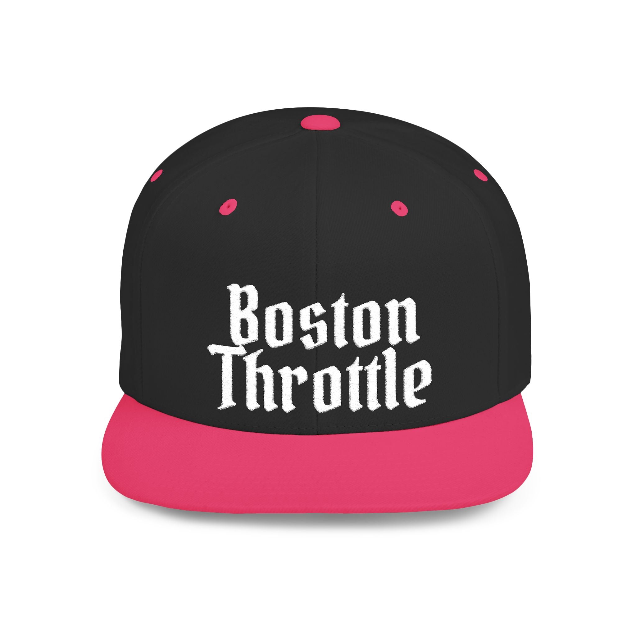 Boston Throttle Flat Bill Snapback Hat